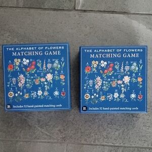 THE ALPHABET OF FLOWERS MATCHING GAME. (Set of 2 Games) NWT